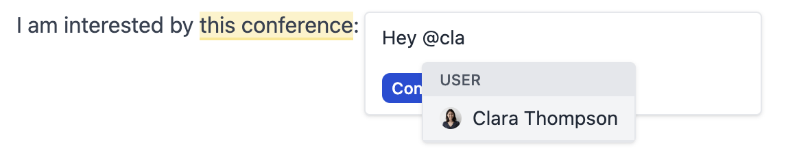 Inline comment at mention