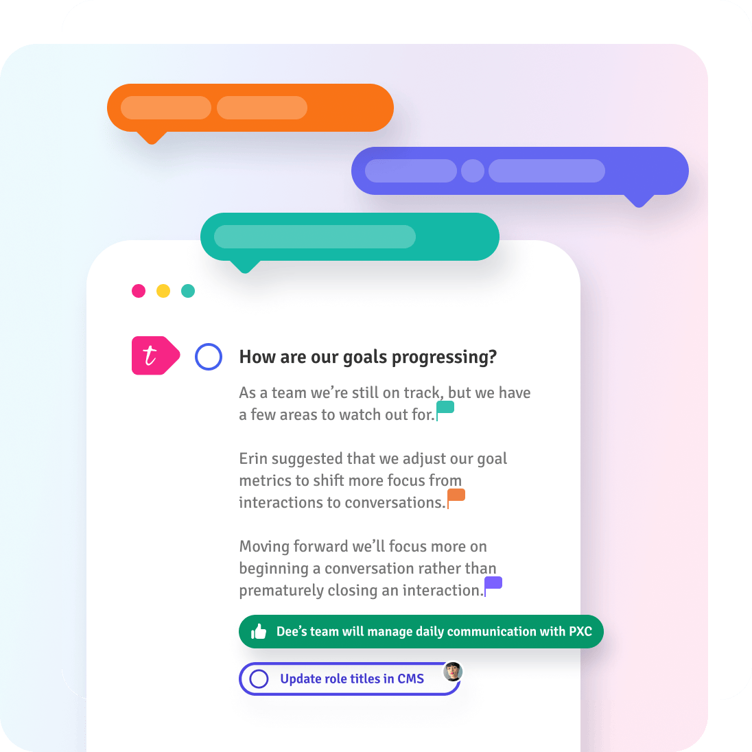 Take meeting notes together