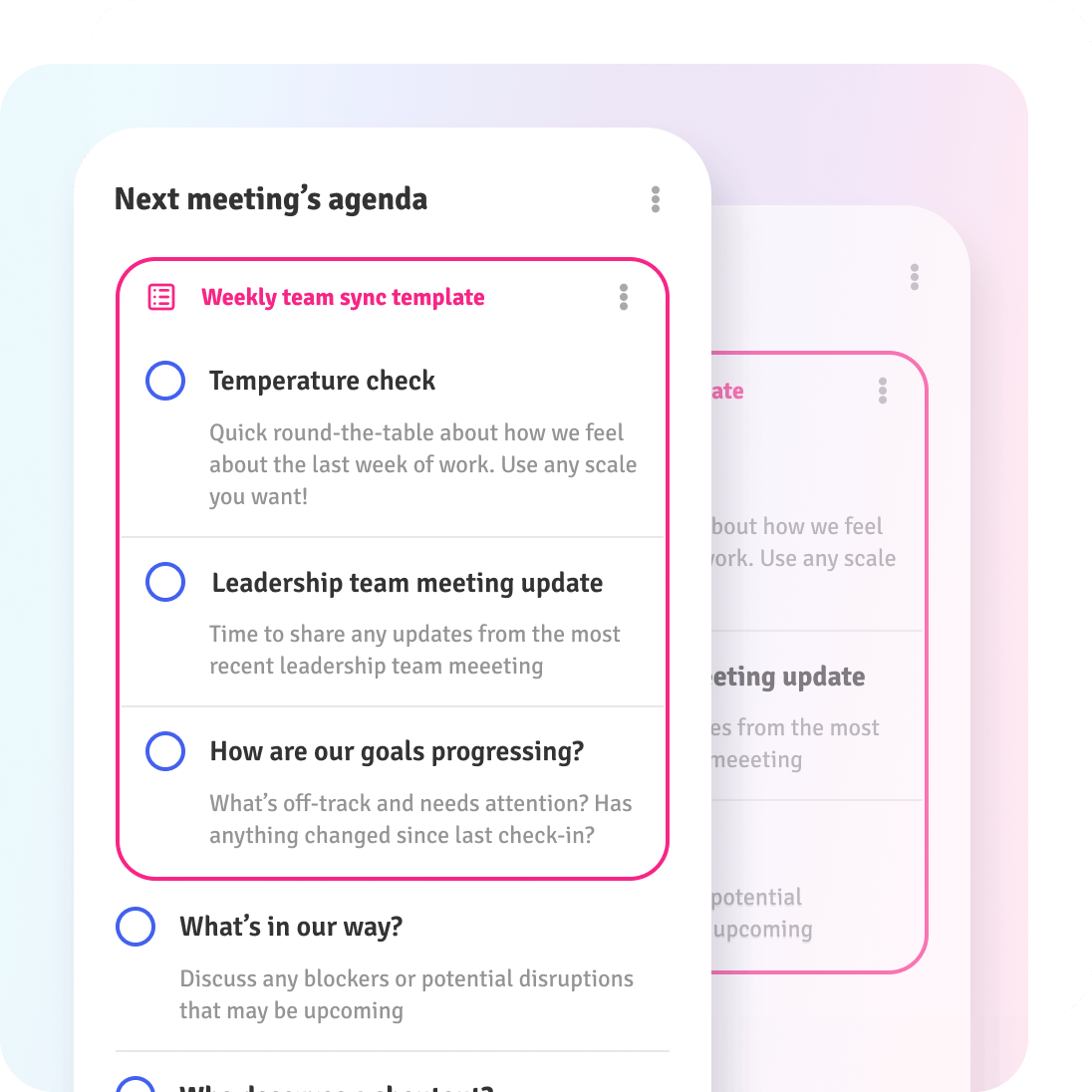 Kickstart meeting prep