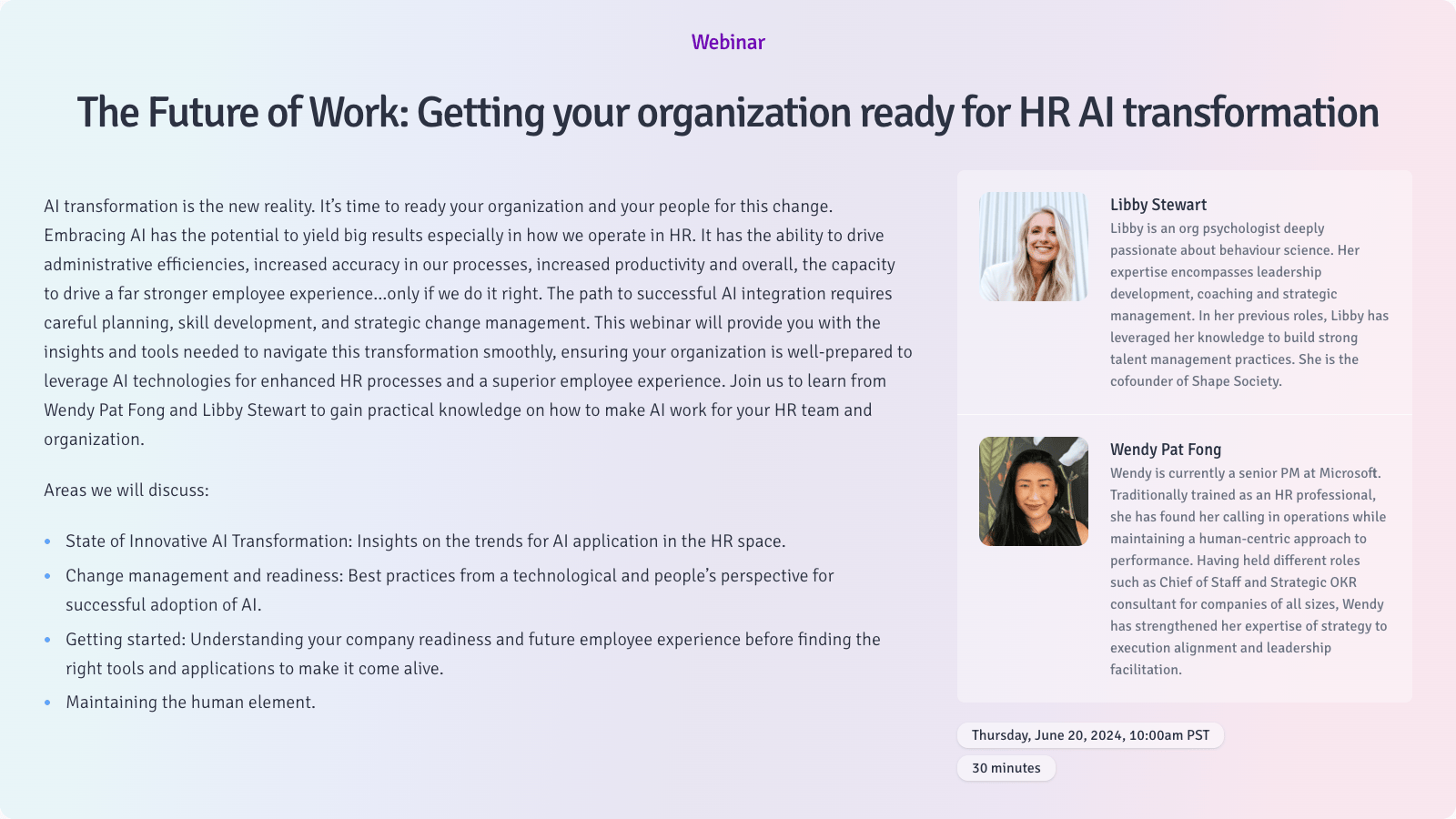 Webinar: Getting your organization ready for the HR AI transformation ...